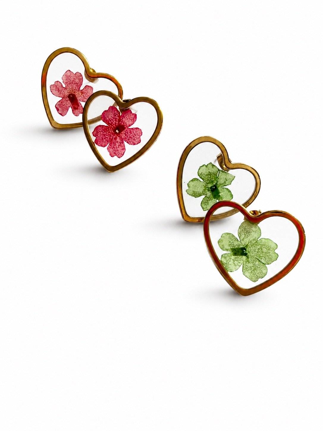 Orecchini cuore in fiore